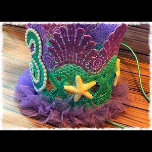 Handcrafted birthday crown w headband